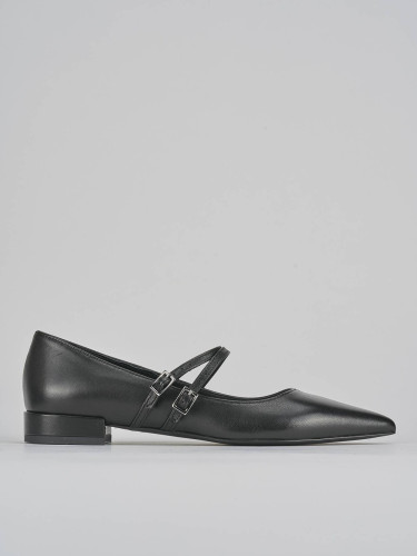 Bailarinas tacón 2 cm negro cuero