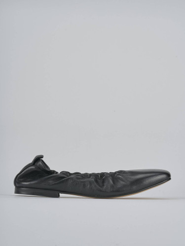 Bailarinas tacón 1 cm negro cuero