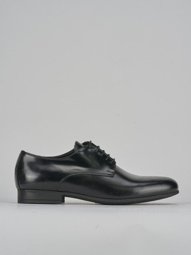 Zapatos de cordones negro cuero