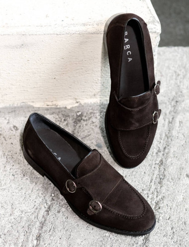 Mocasines marrón oscuro ante