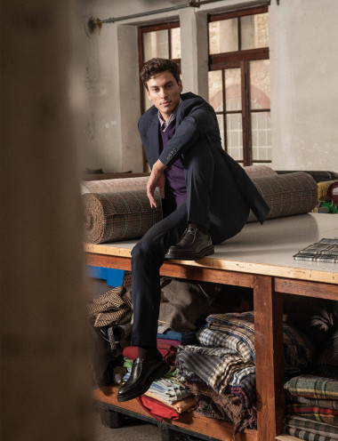Zapatos de cordones marrón oscuro cuero