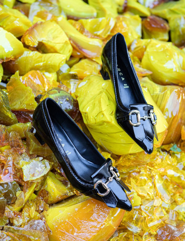 Décolleté tacco 3cm vernice nero