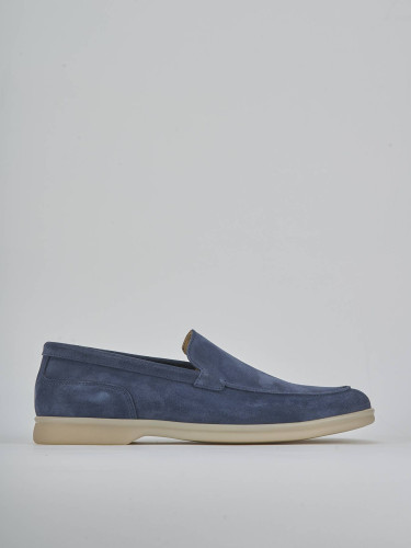 Mocassini camoscio blu