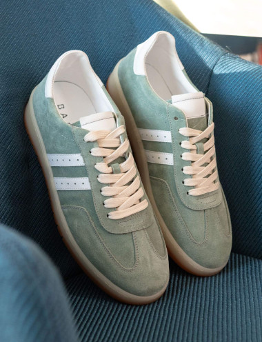 Sneakers camoscio verde
