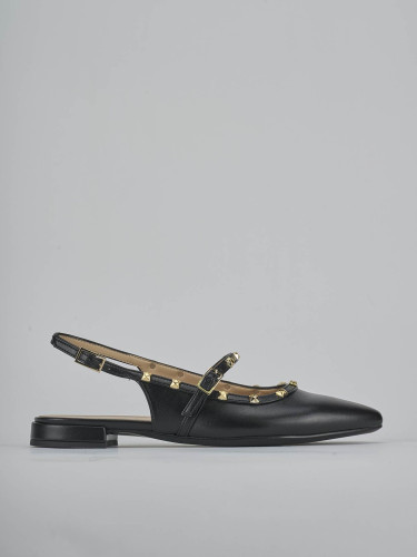 Ballerine tacco 1cm pelle nero