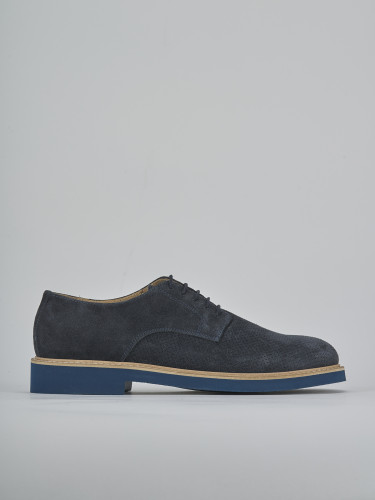 Zapatos de cordones azul ante
