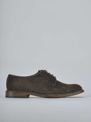 Zapatos de cordones marrón oscuro ante