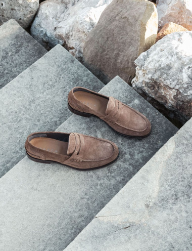 Mocasines marrón oscuro ante