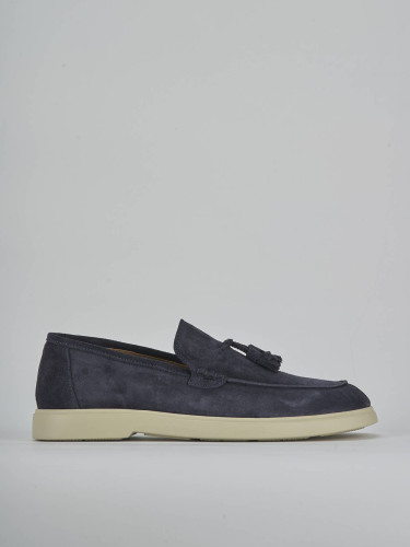 Mocasines azul ante