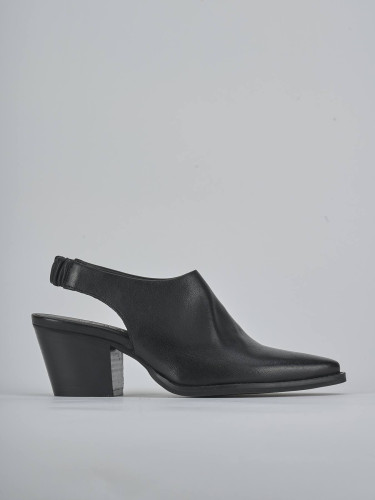 Stivaletti tacco 6cm pelle nero