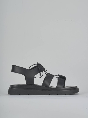 Sandali tacco 1cm pelle nero