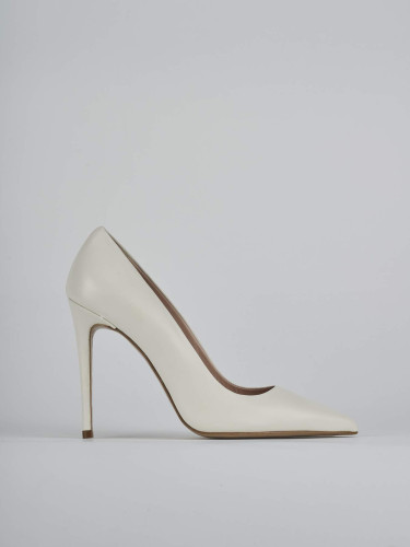 Décolleté tacco 10cm pelle bianco