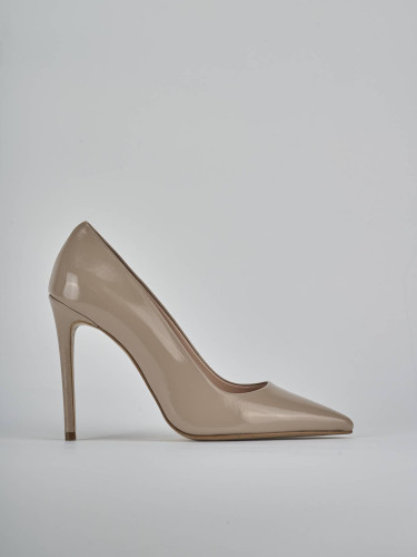 Décolleté tacco 10cm vernice beige