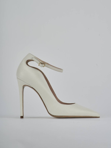 Pumps heel 11 cm white leather