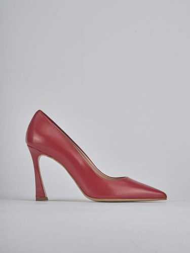 Décolleté tacco 9cm pelle rosso