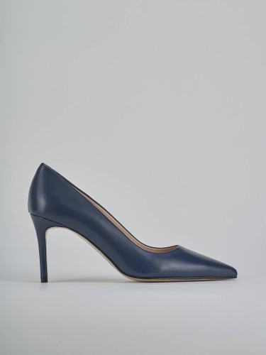 Pumps heel 7 cm blu leather