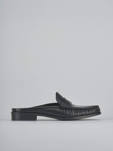 Sabot tacco 1cm pelle nero