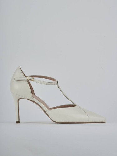 Décolleté tacco 7cm pelle bianco