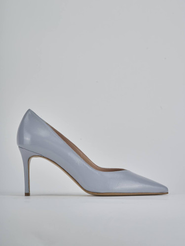 Zapatos de salón tacón 7 cm turquesa cuero
