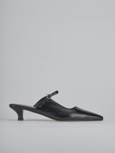 Sabot tacco 3cm vernice nero