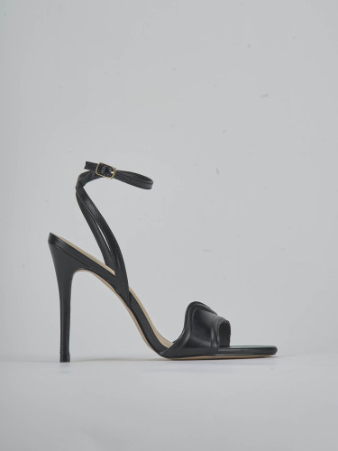 Sandali tacco 10cm pelle nero