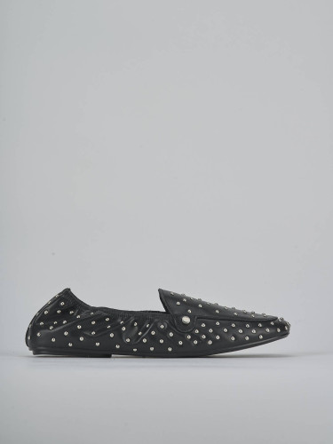 Mocassini tacco 1cm pelle nero
