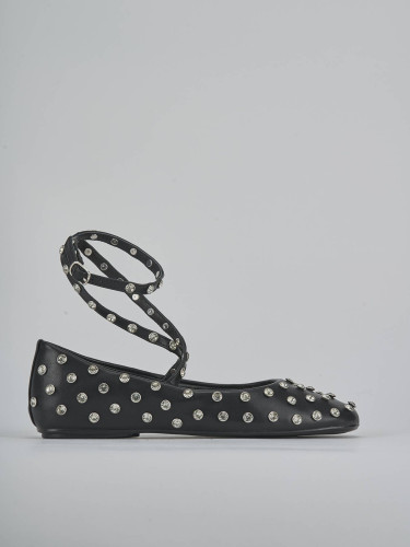 Bailarinas tacón 1 cm negro cuero
