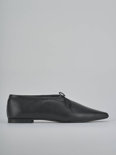 Bailarinas tacón 1 cm negro cuero