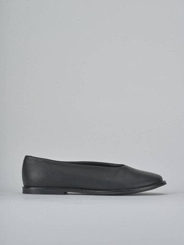 Bailarinas tacón 1 cm negro cuero