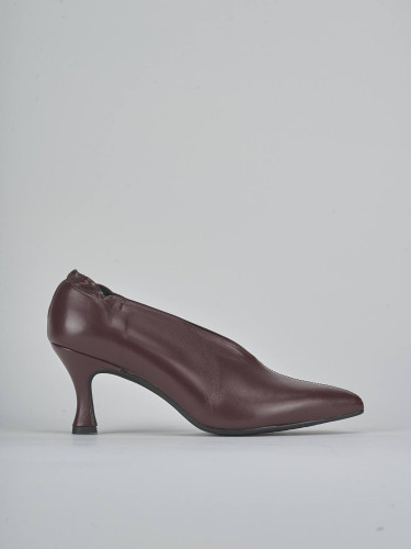 Décolleté tacco 7cm pelle bordo'