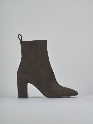 Stivaletti tacco 9cm camoscio testa