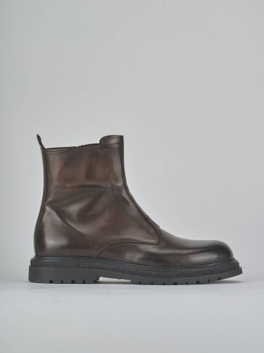 Botines marrón oscuro cuero