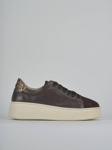 Zapatillas deportivas marrón oscuro cuero