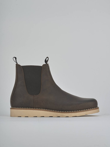 Botines marrón oscuro cuero
