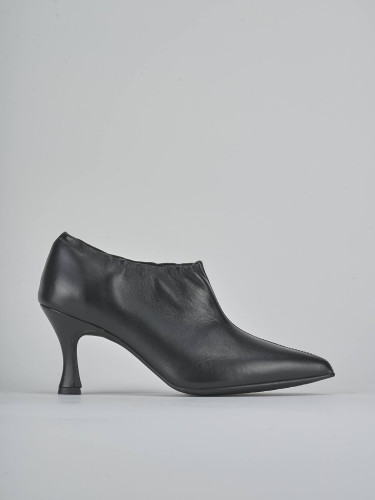 Stivaletti tacco 7cm pelle nero