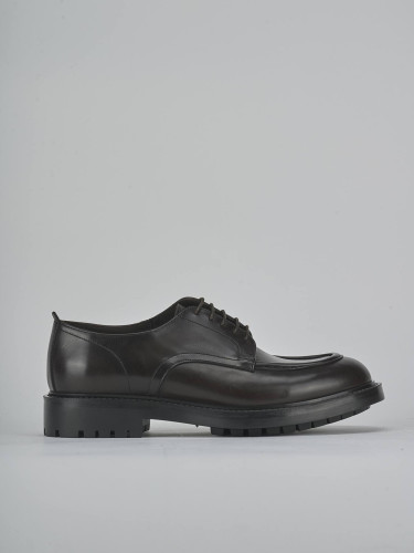 Lace-up shoes dark brown leather