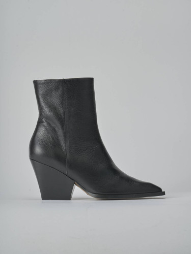 Stivaletti tacco 8cm pelle nero