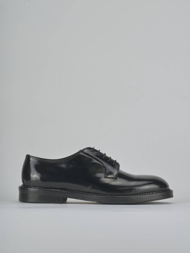 Lace-up shoes black leather
