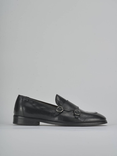 Zapatos de cordones negro cuero