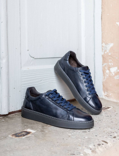Zapatillas deportivas azul cuero
