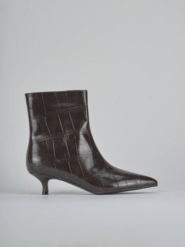 Stivaletti tacco 5cm pelle sostenibile testa