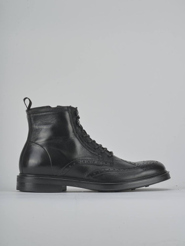 Botas militares negro cuero