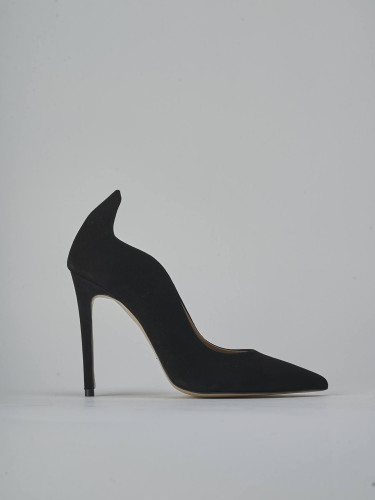 Pumps heel 10 cm black suede