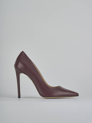 Pumps heel 10 cm bordeaux leather