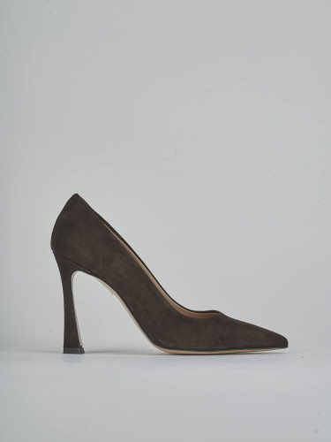 Pumps heel 9 cm dark brown suede