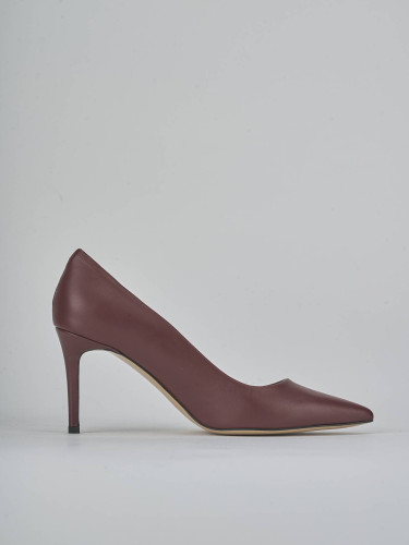 Décolleté tacco 7cm pelle bordo'