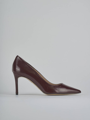 Zapatos de salón tacón 7 cm burdeos charol