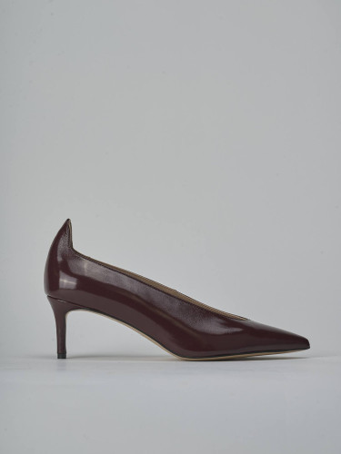 Zapatos de salón tacón 5 cm burdeos charol