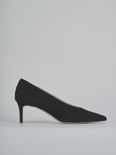Zapatos de salón tacón 5 cm negro ante