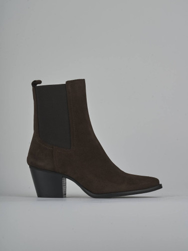 Stivaletti tacco 7cm camoscio testa